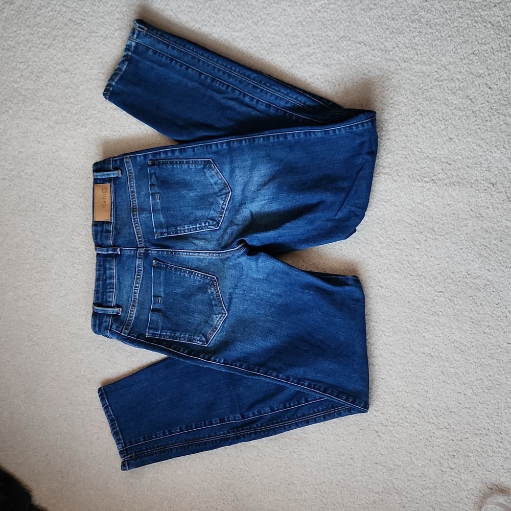 YEST D-NIM Jeans Dark Blue Denim Straight Leg Jeans Size 4 - Picture 6 of 12